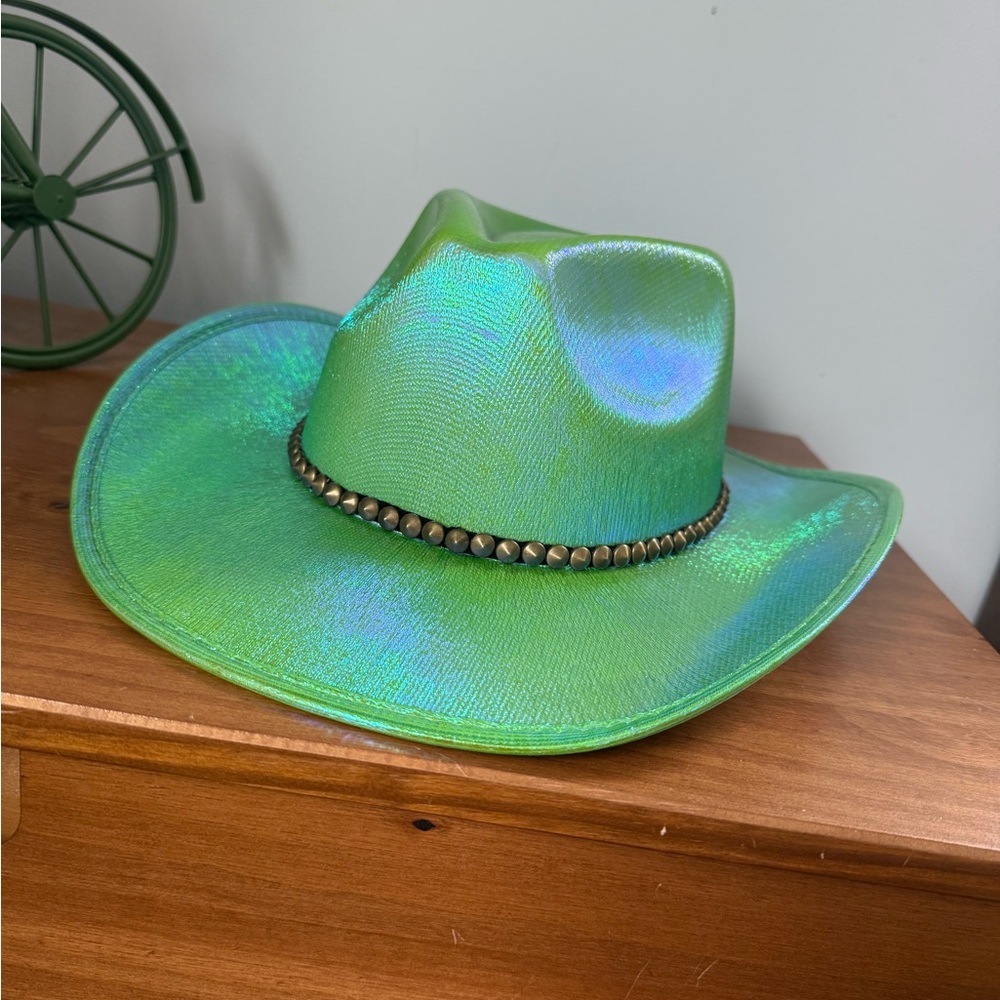 Shimmering Green Cowboy Hat